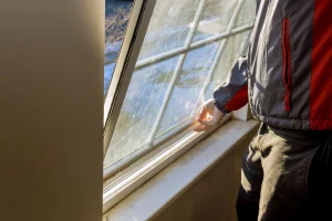 Professional installation of new basement windows in a Calgary home