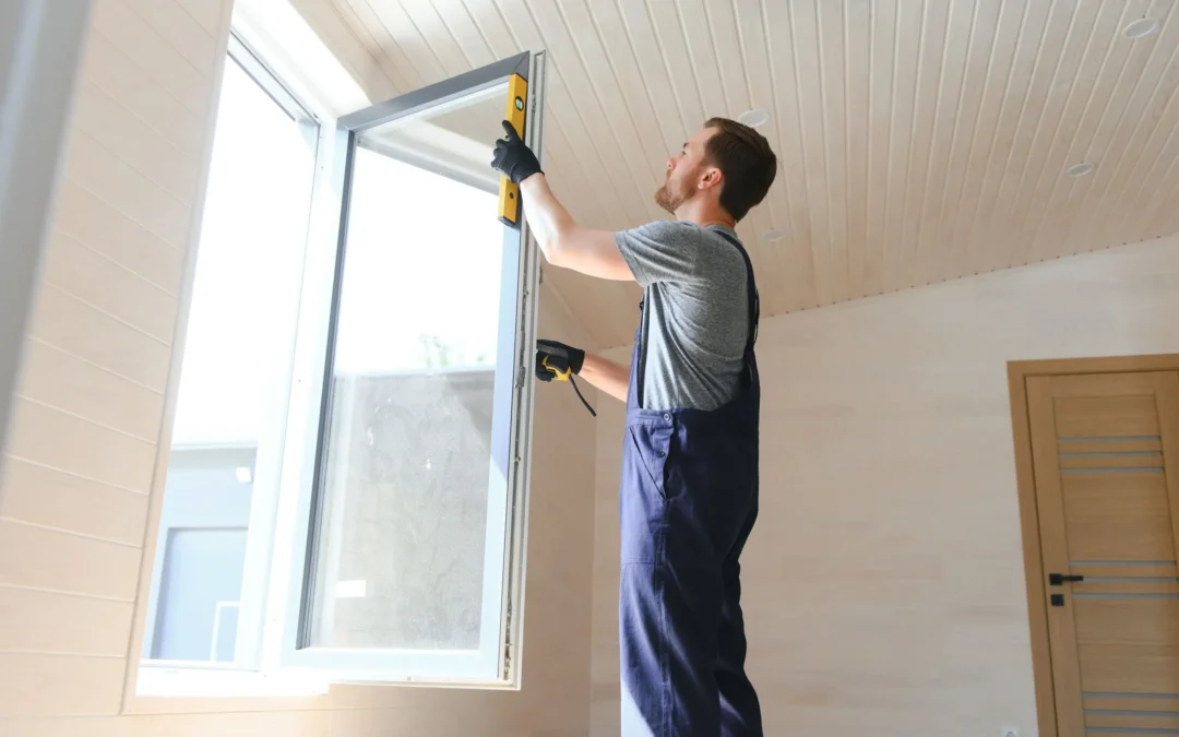 Full house window replacement package installation in a Calgary home