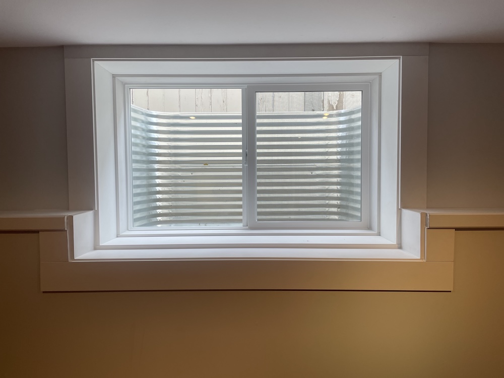 Basement and Egress window interior
