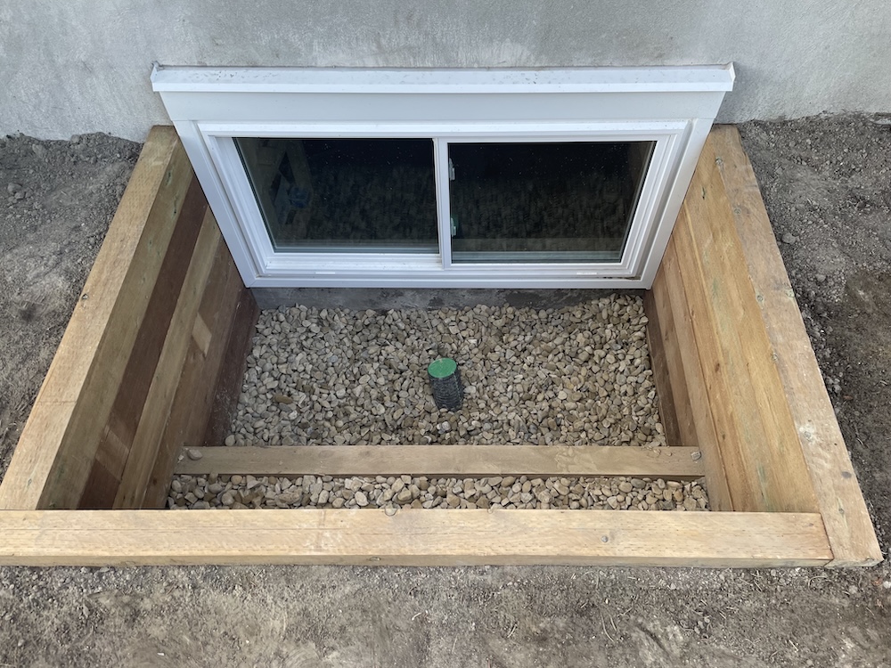 Basement and Egress window exterior