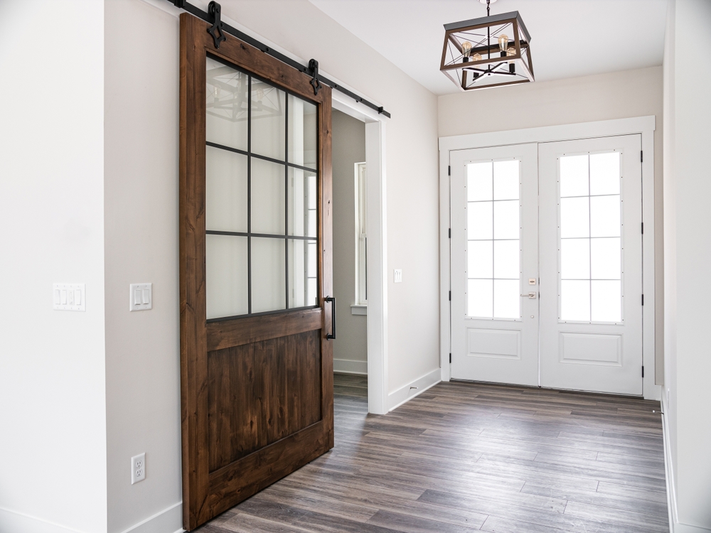 Brand new front entry door installation in calgary.