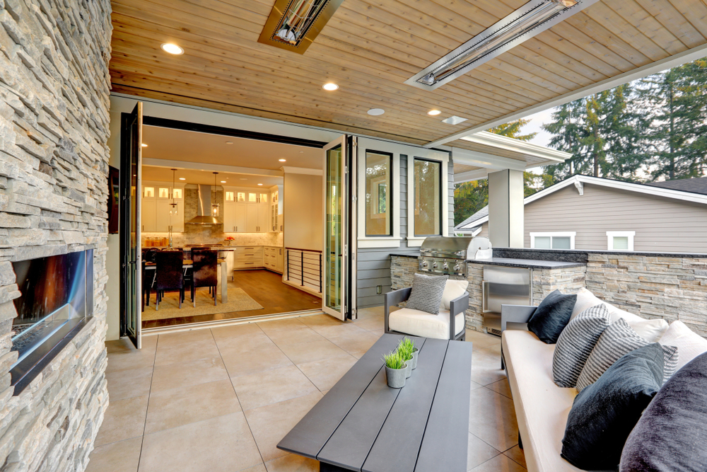 A elegant backyard patio door in Calgary